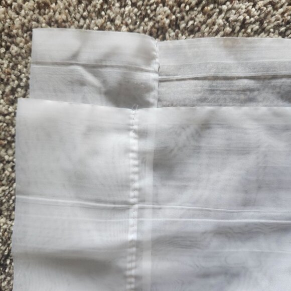 MarthaWindow Sheer White Curtain Panel 100% Polyester Made In Egypt 84x60 - Picture 2 of 7